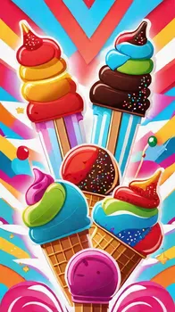 Cartoon Ice Cream Trio