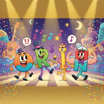 Cartoon Orin Letters Spell It Out