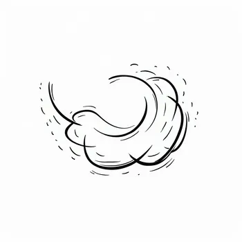 Cartoon Turbulence Illustration