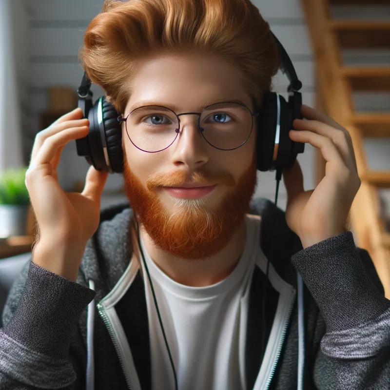 Caseoh's Ginger Look - The youtuber/streamer caseoh ginger hair and beard - AI image generated with Art