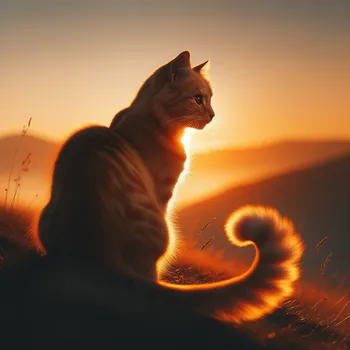 Cat at Sunset