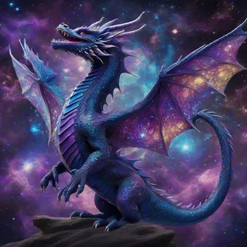 Celestial Dragon Amidst Galaxies