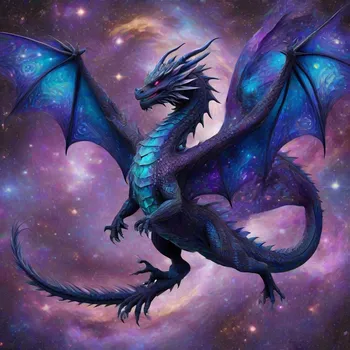 Celestial Dragon Amidst Galaxies