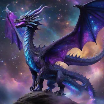 Celestial Dragon Amidst Galaxies