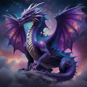 Celestial Dragon Amidst Galaxies