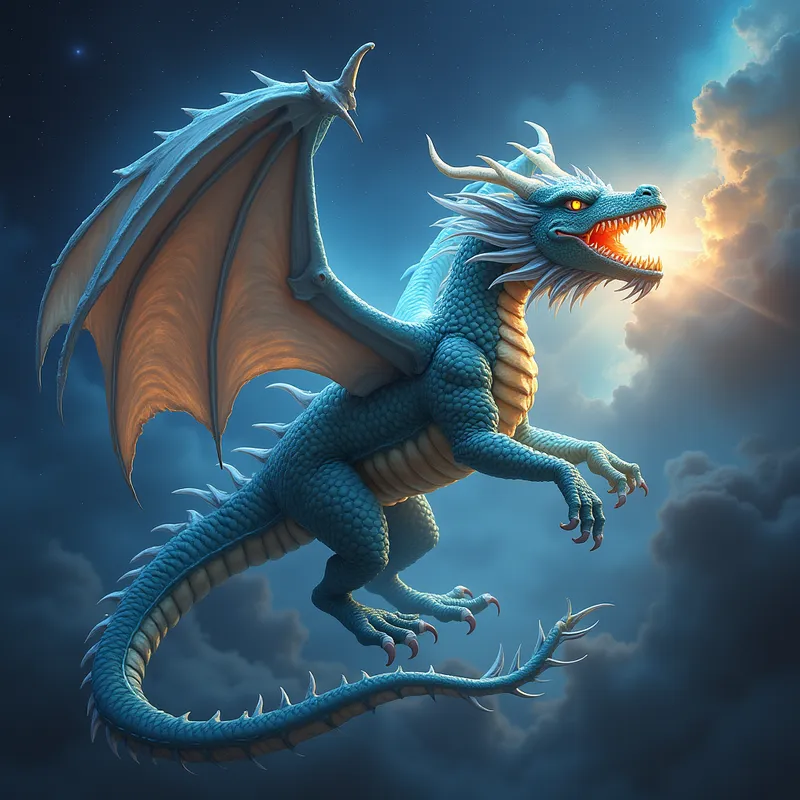 Celestial Dragon with Lens Flare - celestial dragon
- AI image generated with Photorealistic 2 - lens flare