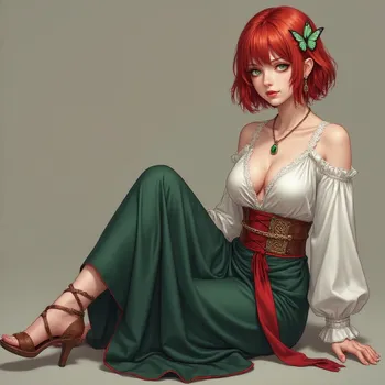 Celtic Butterfly: Red-Haired Muse