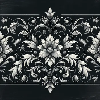 Chalk Line Art Border Design