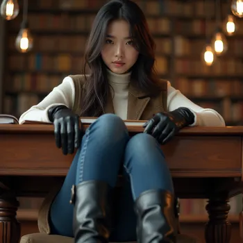 Charming Chinese Student in Equestrian Style