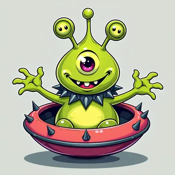 Cheerful Alien Pilot