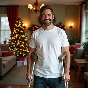 Cheerful Holiday Pose