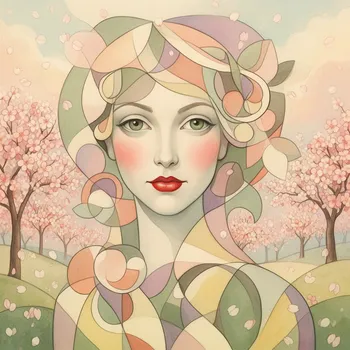 Cherry Blossom Cubist Dream