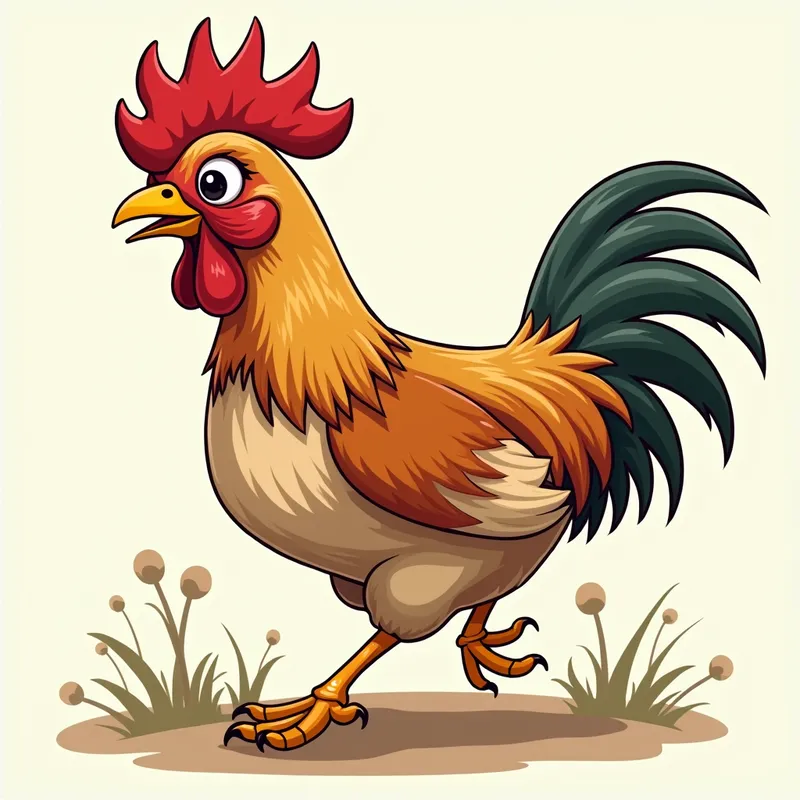 Chicken Run Sanctu - a chicken in a chicken run - AI image generated with Photorealistic 2