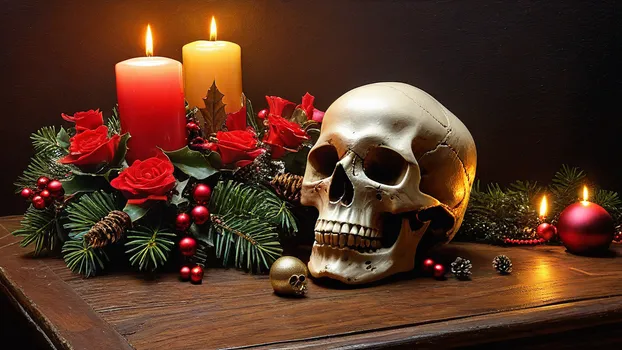 Christmas Skull Fantasy