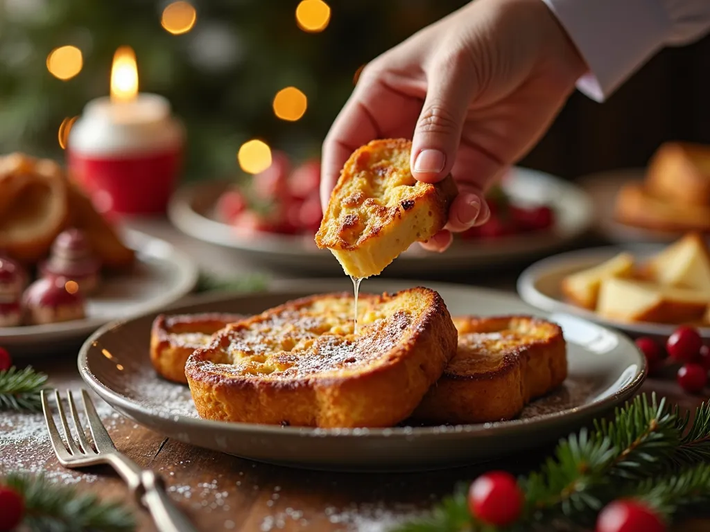 Table Toash Christmas Table French Toast - Tangra AI Image Generator