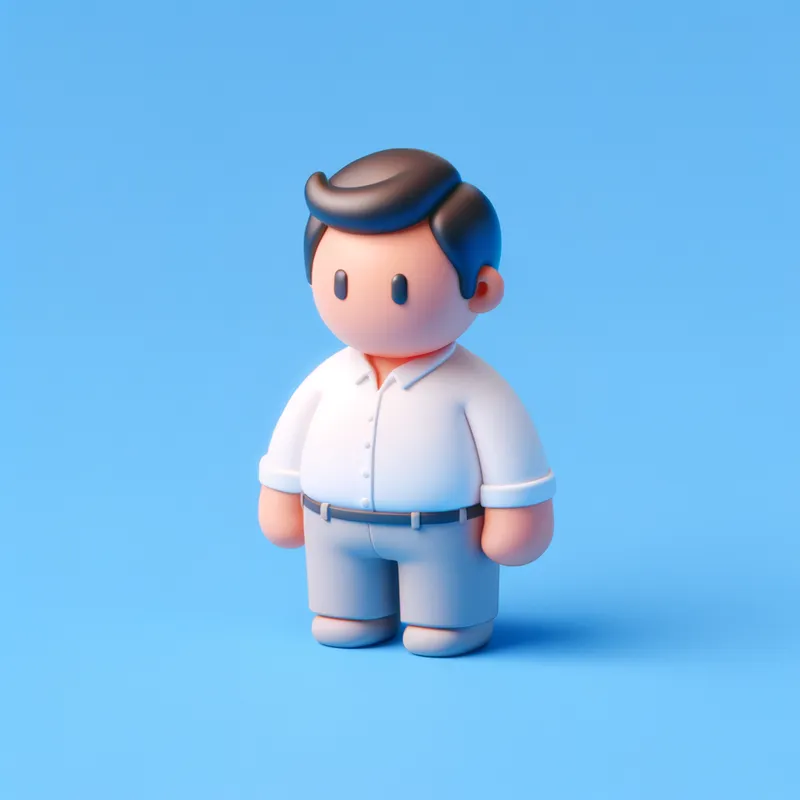 Chubby 3D Cartoon Hero - Tools: Leonardo AI
Preset: Illustrative Albedo
Ps.Style: 3D Render
Prompt: Male, 3D cartoon character, 3D render, Half Body, wearing white shirt, background blue solid color, chubby - AI image generated with Art
