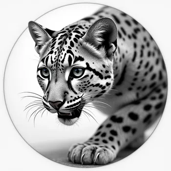 Clouded Leopard Close-Up Sketch