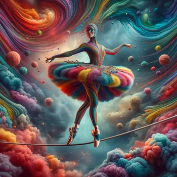 Colorful High-Wire Ballet