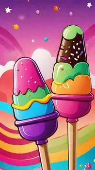Colorful Ice Cream Doodle