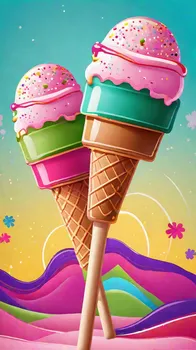Colorful Ice Cream Doodle