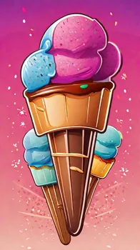 Colorful Ice Cream Doodle