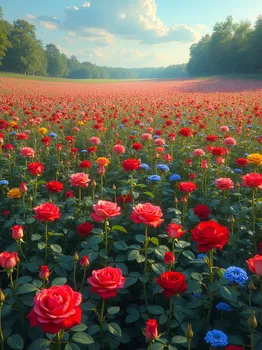 Colorful Rose Meadow