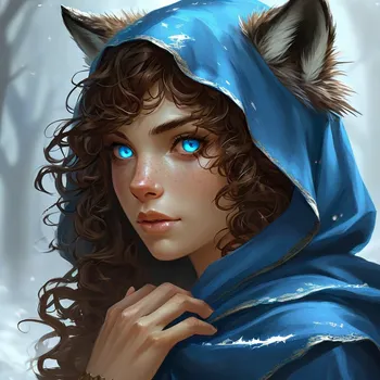 Comforting Wolf-Hooded Guide