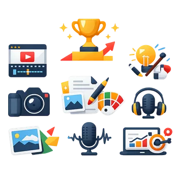 Content Creation Tools Icons
