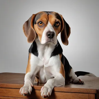 Cozy Literary Beagle Portrait