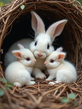 Cozy Rabbit Family