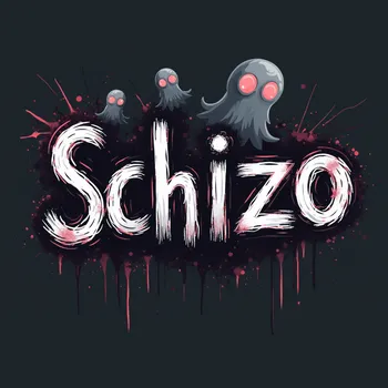 Creepy Handwritten 'Schizo' Lettering