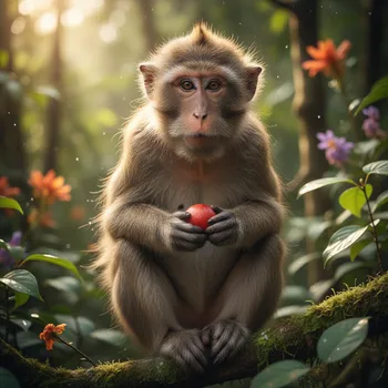 Curious Monkey Portrait