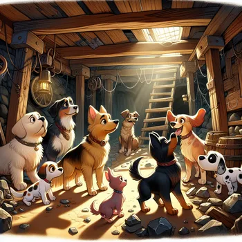 Curious Pack in the Old Mine