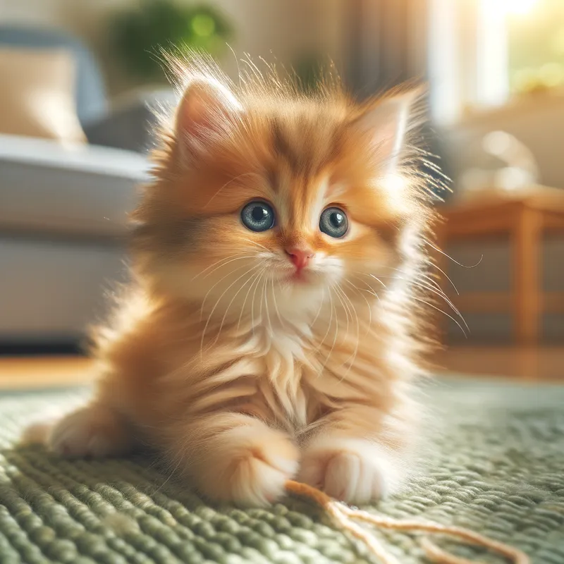 Cute Kitten Playtime - kitten - AI image generated with Art