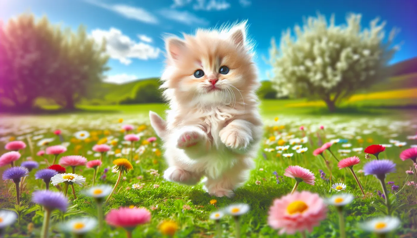 Cute Summer Kitty - Kitty, pink, cute, summer - AI image generated with Art