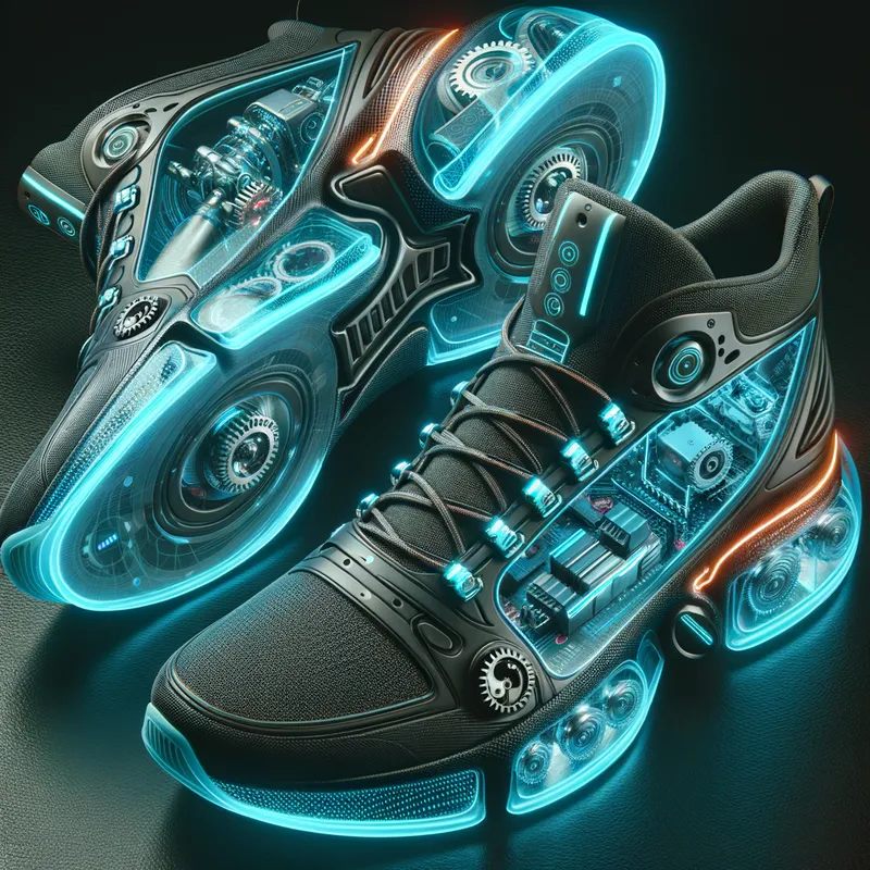 Cyber Kicks - futuristic shoes
- AI image generated with Art