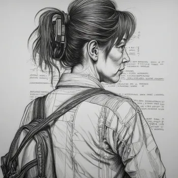 Cyberpunk Academic Journey Sketch