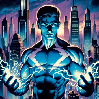 Cyberpunk Lightning Hero