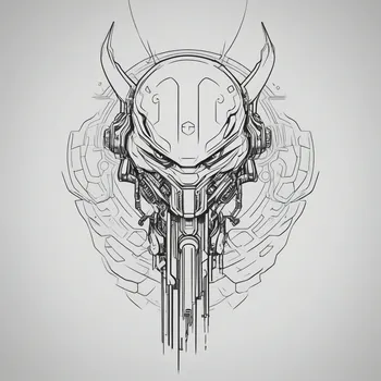 Cyberpunk Minimalist Symbols of Strength