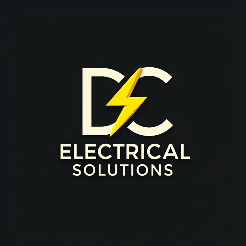 DC Electrical Solutions Symbol - A symbol that refers to electricity for a company that provides electrical maintenance services for large companies. The name of the company is DC Electrical Solutions. - AI image generated with Text