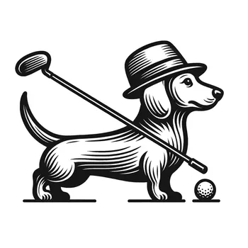 Dachshund Golf Swing