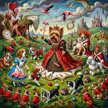 Dali Dog Croquet: Yorkie Queen