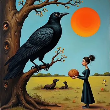 Dali's Crow Observing Woman