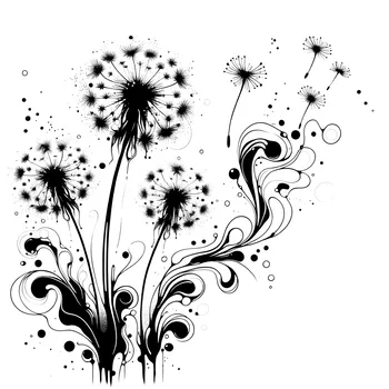 Dandelion Doodle Sketch