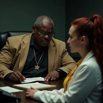 Dark Office Confrontation