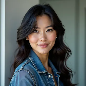 Denim-Clad Asian-Eyes