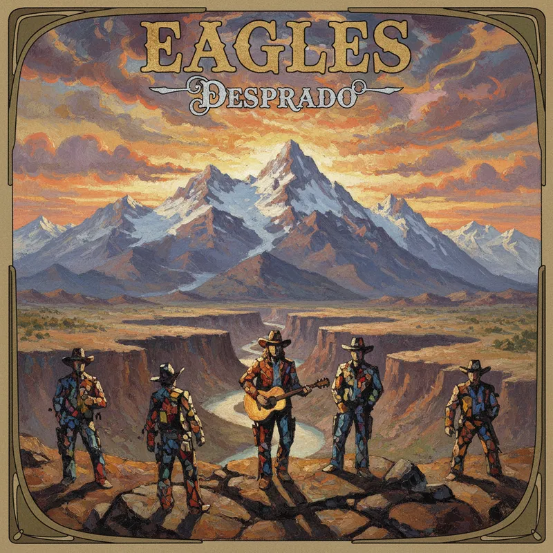 Desperado Album - Eagles New Design - Album Desperado by the Eagles, new design by By Ferdinand Knab, By Martha Diamond - AI image generated with Nano Banana