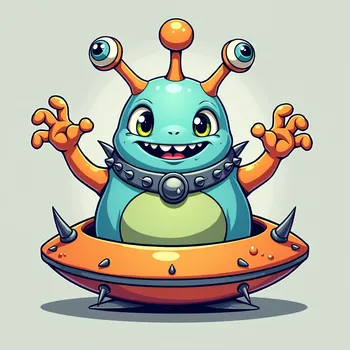 Detailed line art illustration A cartoon