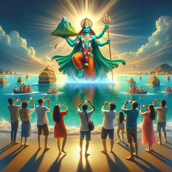 Divine Krishna in the Sea