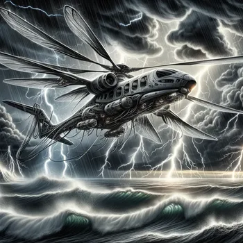 Dragonfly Chopper in Thunderstorm